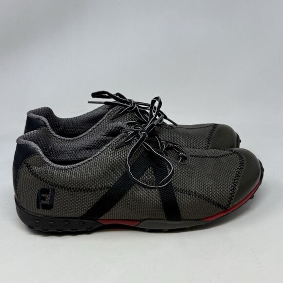 Footjoy M Project Golf Shoes Mens 8 W Wide Gray Black Spikeless 55247 - Picture 1 of 15